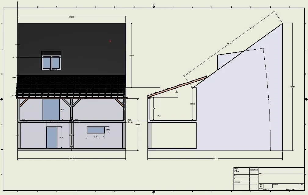 Étude de modélisation 3D d'une extension de toiture 4